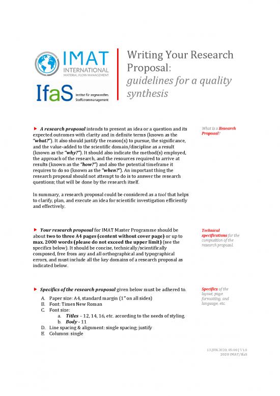 picture Sample Of Research Proposal Pdf 55171 | Imat Master Research Proposal