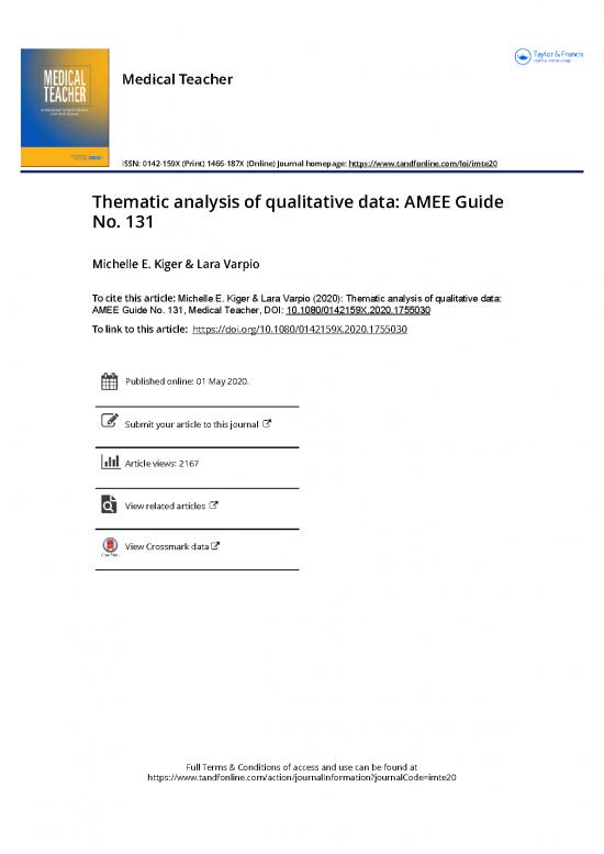 picture Journal Articles Pdf 55566 | Kiger And Varpio  2020  Thematic Analysis Of Qualitative Data Amee Guide No 131