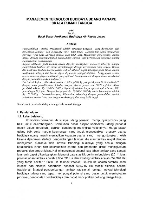 picture Budidaya Udang Vaname Pdf 56689 | Manajemen Tambak Skala Rumah Tangga