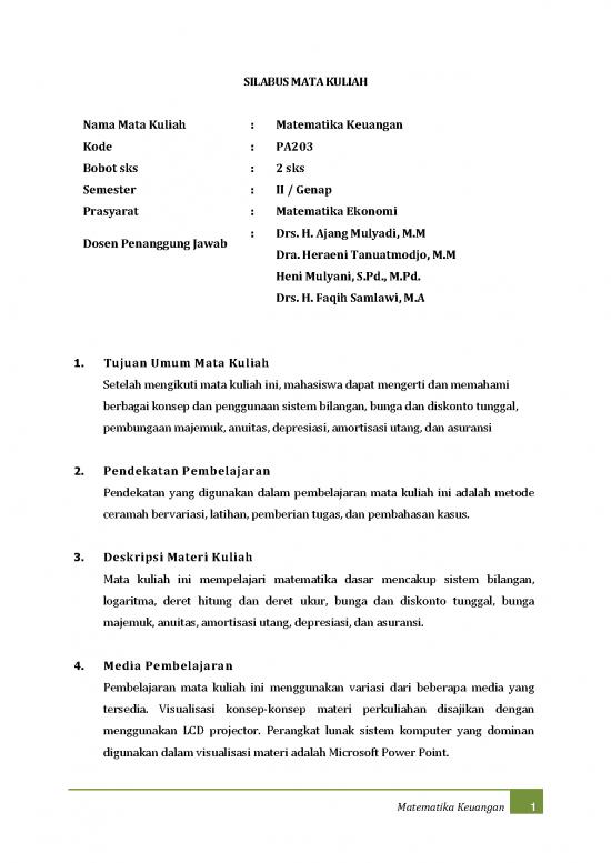 picture Matematika Pdf 54488 | Matematika Keuangan   Silabus