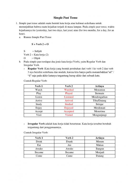 picture_Irregular Verb Dan Artinya Pdf 54578 | Materi Simple Past Kelas 5