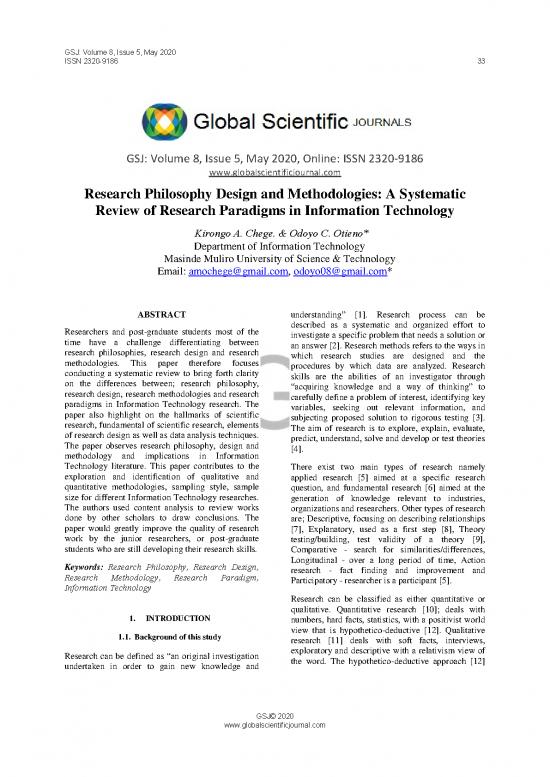 picture1_Research Pdf 55062 | Research Philosophy Design And Methodologies A Systematic Review Of Research Paradigms In Information Technology