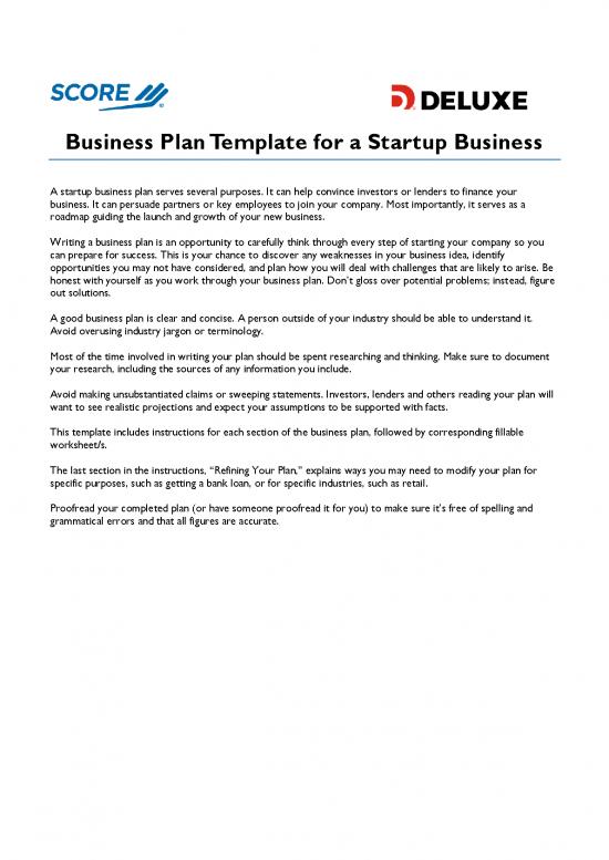 picture1_One Person Company Pdf 54992 | Score Deluxe Startup Business Plan Template 1