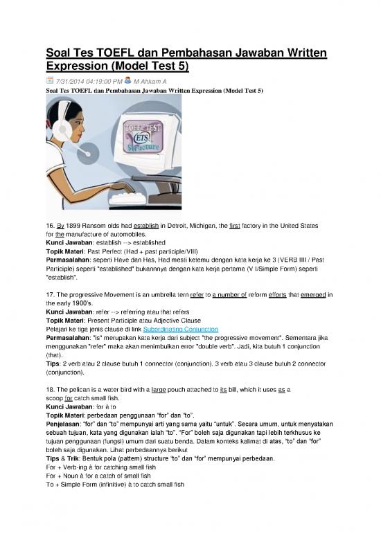 picture Soal Soal Toefl Dan Pembahasannya Pdf 54686 | Soal Tes Toefl Dan Pembahasan Jawaban Written Expression