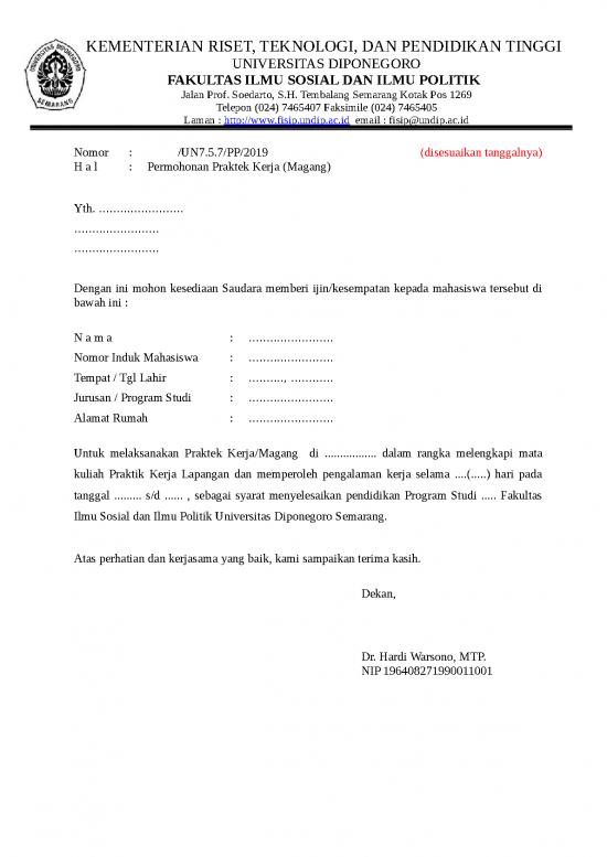 picture1_Contoh Cv Magang Mahasiswa Doc 56933 | Surat Praktek Kerja Magang