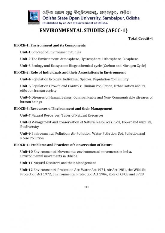 picture The Environment Pdf 55522 | Syllabus Environmental Studies