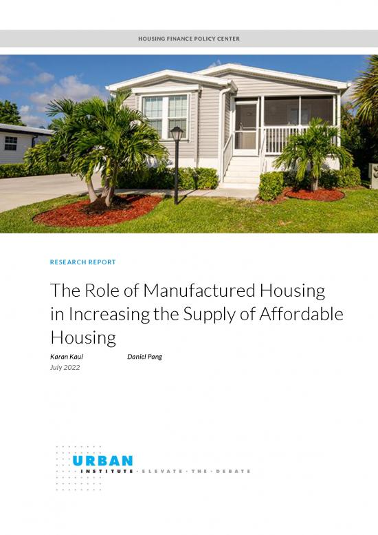picture1_Research Pdf 56112 | The Role Of Manufactured Housing In Increasing The Supply Of Affordable Housing