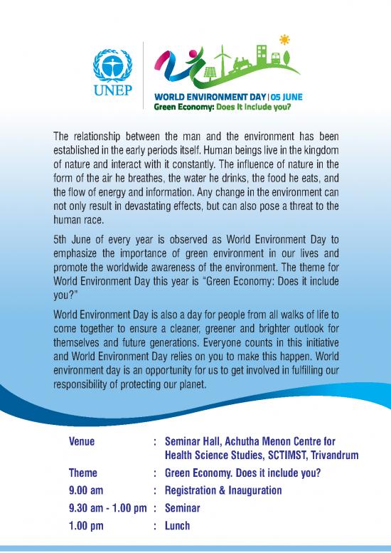 picture The Environment Pdf 55739 | Winvitation   World Environment Day Celebration
