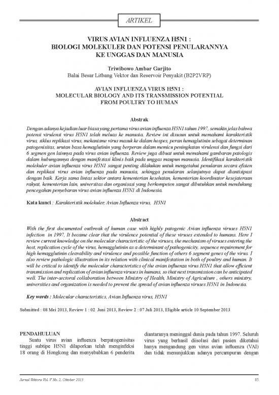 picture Influenza Pdf 59219 | 125798 Id Virus Avian Influenza H5n1 Biologi Molek