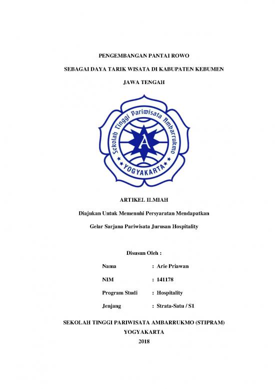 picture_Artikel Pariwisata Pdf 57510 | 141178 Pengembangan Pantai Rowo Sebagai Daya Tarik Wisata Di Kabupaten Kebumen Jawa Tengah 1