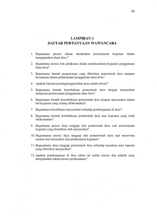 picture_Daftar Pertanyaan Wawancara Tentang Pembangunan Desa 58652 | 161120001787 Lampiran