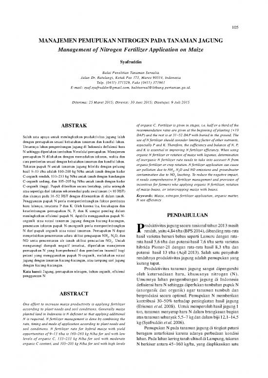 picture1_Pupuk Pdf 58159 | 30948 Id Manajemen Pemupukan Nitrogen Pada Tanaman Jagung
