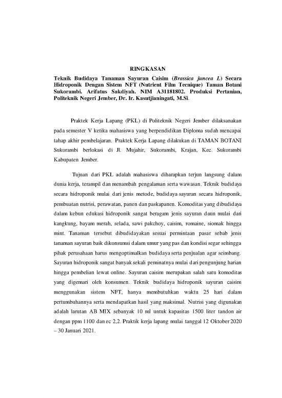 picture Hidroponik Pdf 58529 | A31181802 Arifatus Sakdiyah   Ringkasan