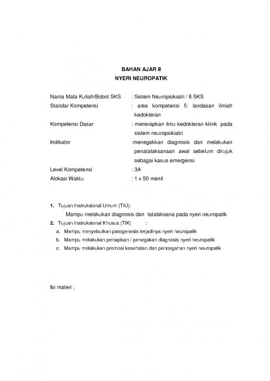 picture Nyeri Pdf 59212 | Bahan Ajar 2  Nyeri Neuropatik