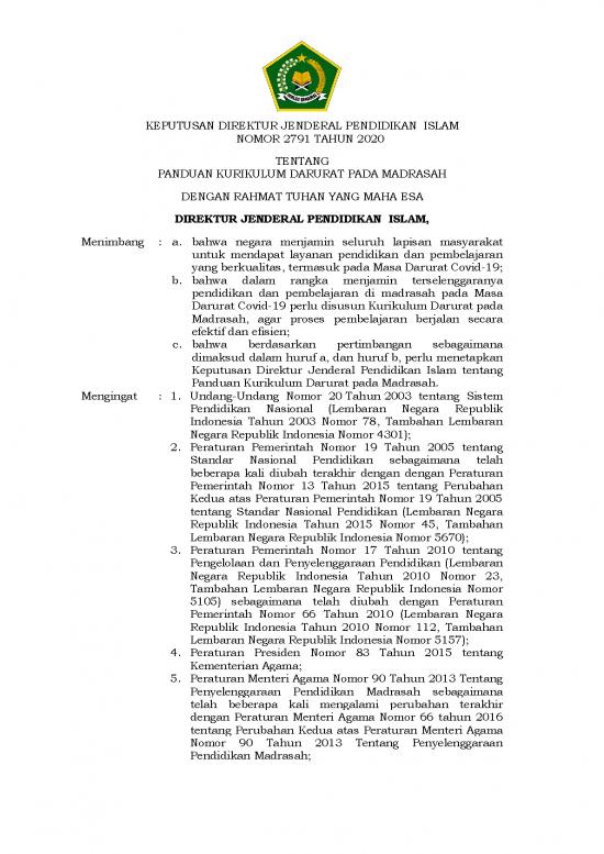 picture1_Pendidikan Pdf 57249 | Keputusan Dirjen Pendis N 2791 Tahun 2020 Panduan Kurikulum Darurat Pada Madrasah