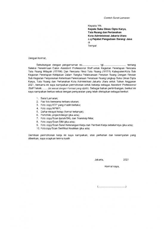 picture1_Contoh Lamaran Pdf 57764 | Lampiran Surat Lamaran Aps Penataan Ruang Sdcktrp Jakarta Utara