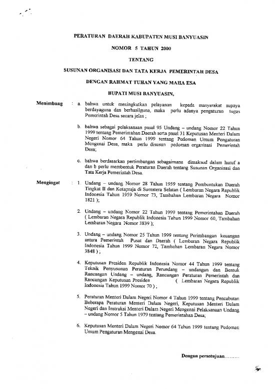 picture_Susunan Pemerintah Desa 58682 | Nomor 5 Susunan Organisasi Dan Tata Kerja Pemerintah Desa