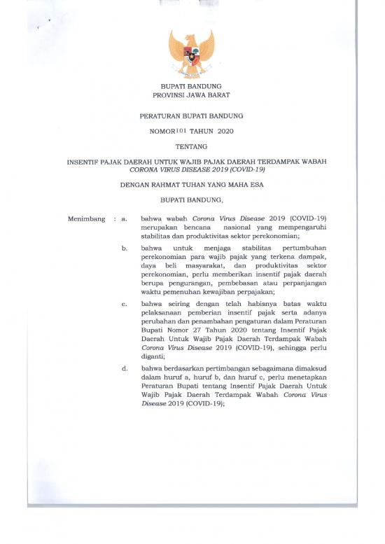 picture_Perpajakan Pdf 57652 | Perbup 101 Tahun 2020 Insentif Pajak Daerah Terdampak Covid