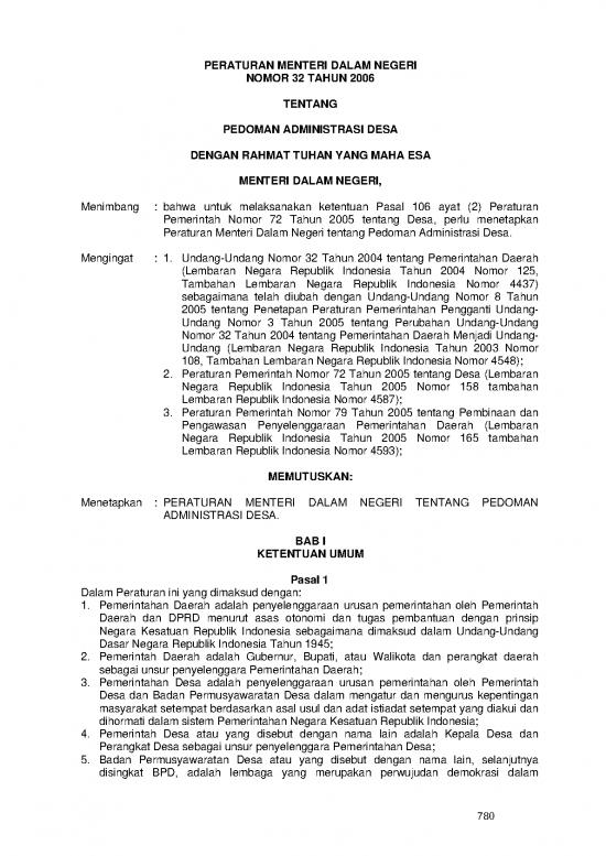 picture_Pemerintahan Desa Pdf 58589 | Permendagri N 32 Th 2006 Ttg Pedoman Administrasi Desa