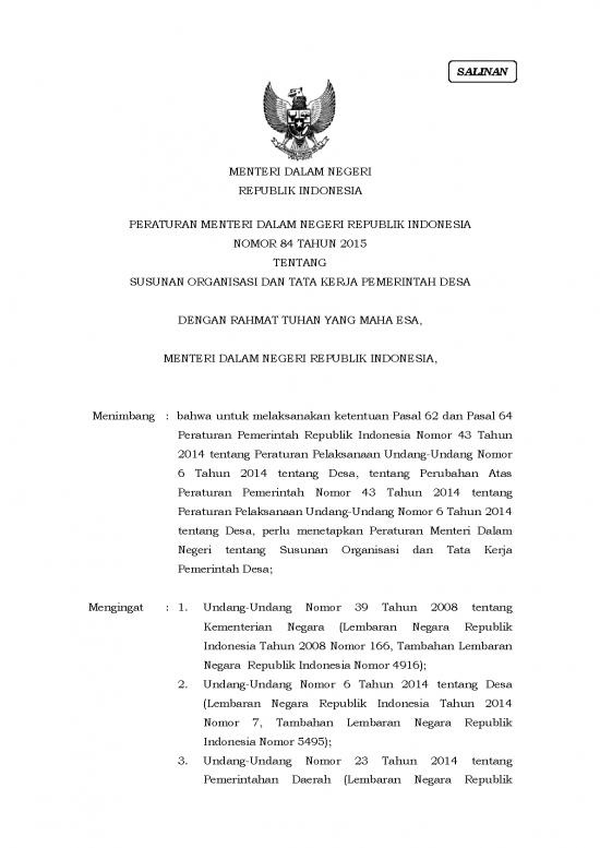 picture_Susunan Pemerintah Desa 58781 | Permendagri N 84 Tahun 2015 Tentang Susunan Organisasi Dan Tata Kerja Pemerintah Desa
