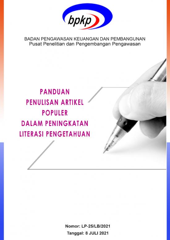 picture1_Artikel Pdf 57543 | Puslitbangwas   Panduan Penulisan Artikel Populer Dalam Peningkatan Literasi Pengetahuan (2021)