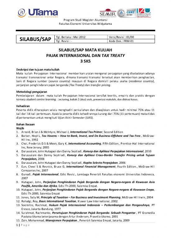 picture Pajak Internasional Pdf 57641 | Silabus Pajak Internasional