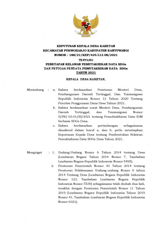 picture_Dana Desa Pdf 58664 | Sk No 21 Ttg Sdgs Thn 2021