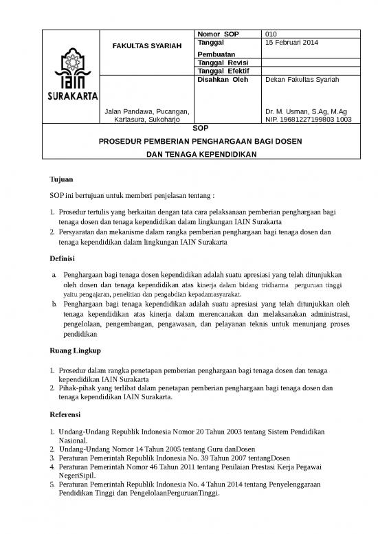 picture_Kependidikan Adalah 57298 | Sop Pemberian Penghargaan Bagi Tenaga Dosen Dan Tenaga Kependidikan
