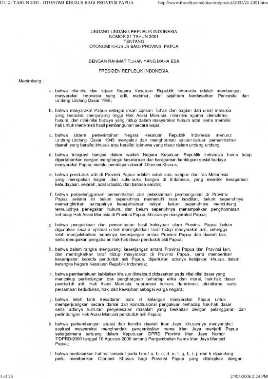 picture Otonomi Khusus Papua Pdf 58645 | Uu Otonomi Khusus Papua