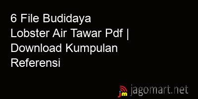 picture 6 File Budidaya Lobster Air Tawar Pdf | Download Kumpulan Referensi