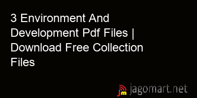 picture 3 Environment And Development Pdf Files | Download Free Collection Files