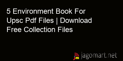 picture 5 Environment Book For Upsc Pdf Files | Download Free Collection Files