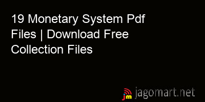picture 19 Monetary System Pdf Files | Download Free Collection Files