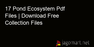 picture 17 Pond Ecosystem Pdf Files | Download Free Collection Files
