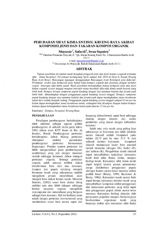 picture Tanah Pdf 59668 | 145887 Id Perubahan Sifat Kimia Entisol Krueng Ray