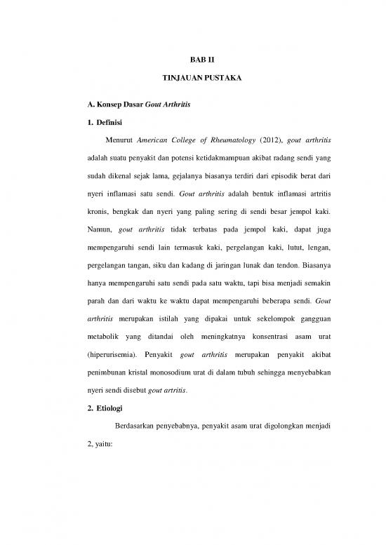 picture Asam Urat Pdf 60870 | Bab Ii 1