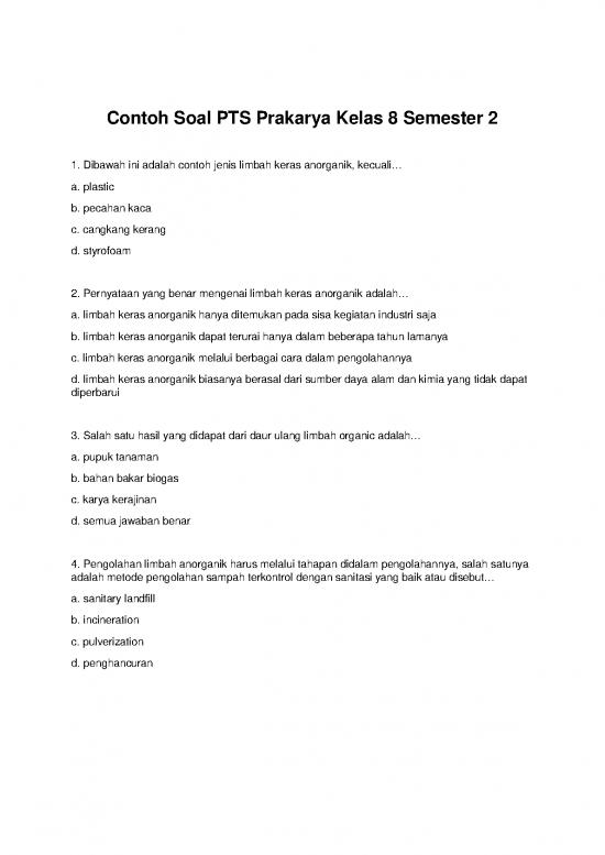 picture_Pengolahan Limbah Anorganik 59578 | Contoh Soal Pts Prakarya Kelas 8 Semester 2