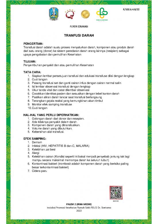 picture Demam Pdf 59494 | Flyer Edukasi Transfusi Darah