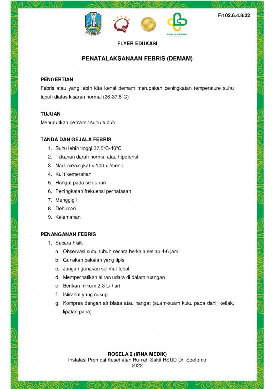 picture1_Demam Pdf 59493 | Flyer Penatalaksanaan Febris Demam