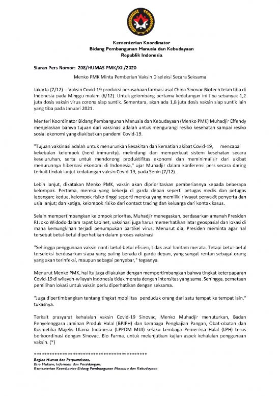 picture Vaksin Pdf 59561 | Menko Pmk Minta Pemberian Vaksin Diseleksi Secara Seksama