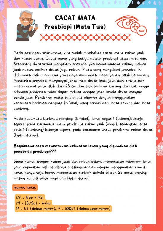 picture_Rabun Jauh Miopi Kacamata Berlensa 60061 | Presbiopi
