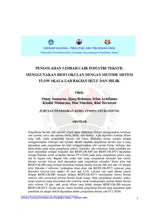 picture_Limbah Pdf 59574 | Pro 2004 Kimia Omay Pengolahan Limbah Cair Industri Tekstil