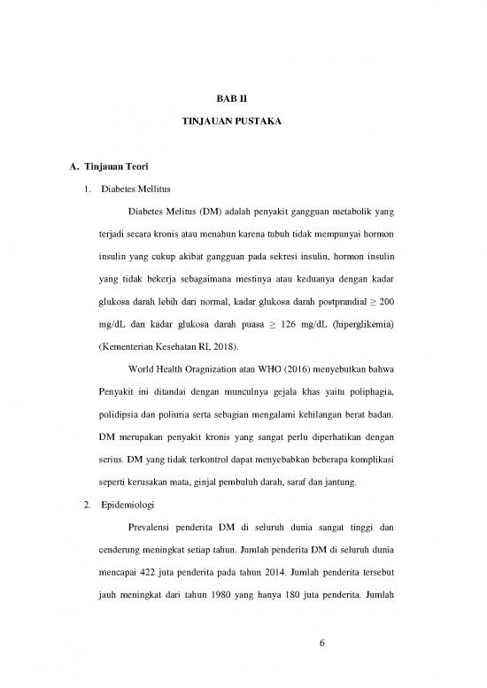 picture Tinjauan Pustaka Diabetes Melitus 60282 | S1 050218a197 Bab Ii   Reta Dian