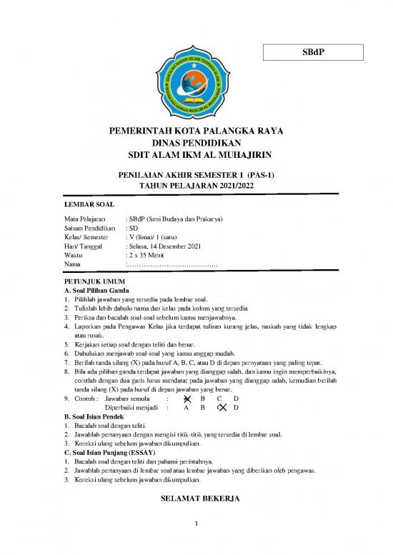 picture1_Soal Sbdp Tema Kelas 5