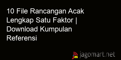 picture 10 File Rancangan Acak Lengkap Satu Faktor | Download Kumpulan Referensi