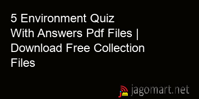 picture 5 Environment Quiz With Answers Pdf Files | Download Free Collection Files