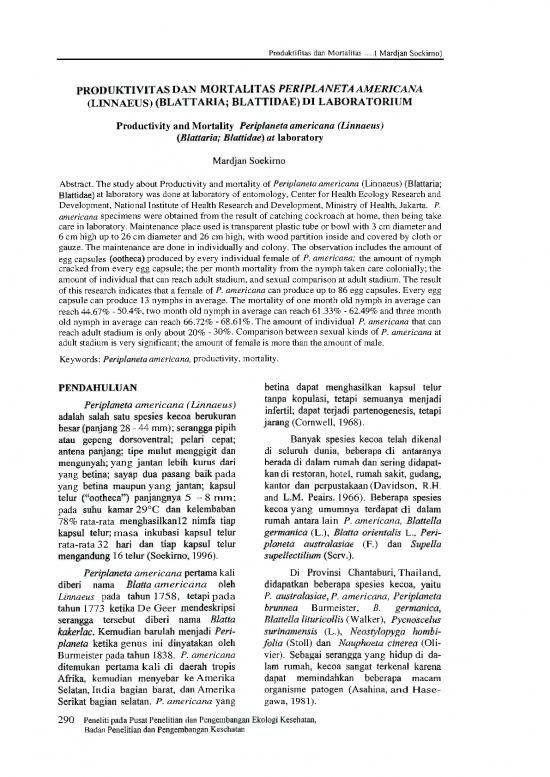 picture_Study Pdf 62164 | 83620 Id Produktivitas Dan Mortalitas Periplaneta