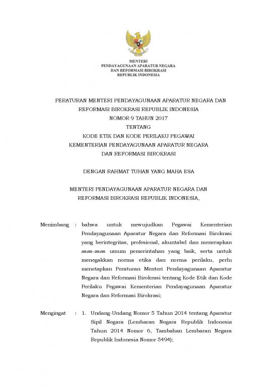 picture Etika Pdf 62800 | Draf Permen Kode Etik 30 Januari 2017