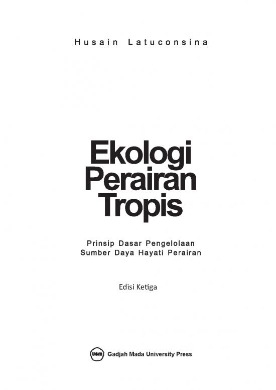 picture Ekosistem Pdf 62335 | Ekologi Ikan Perairan Tropis Edisi Ketiga