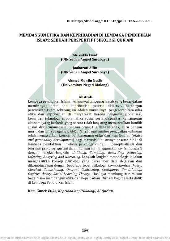 picture Etika Pdf 62635 | Jauharoti Alfin Membangun Etika Dan Kepribadian Di Lembaga Pendidikan Islam Sebuah Perspektif Psikologi Qur&rsquo;ani